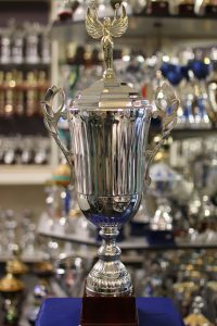 coppe oro tazza smaltata rosa antico