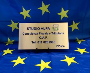targa in ottone per esterno stampata a colori