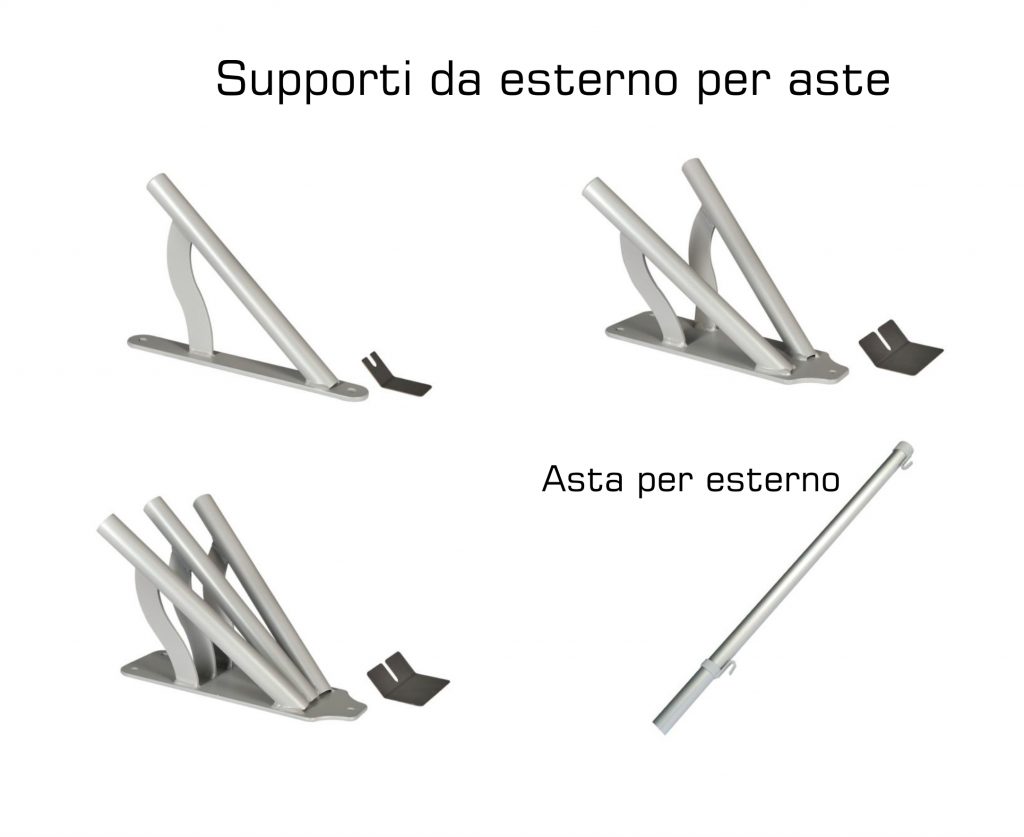 aste e supporti da esterno